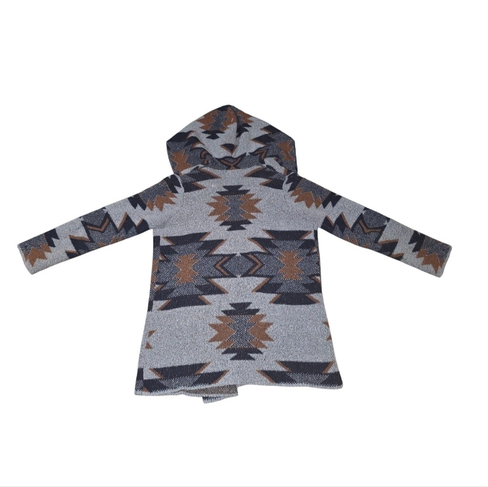 Absolutely Famous Kids Geometric Pattern Jacket - Gray and Brown - Picture 2 of 6